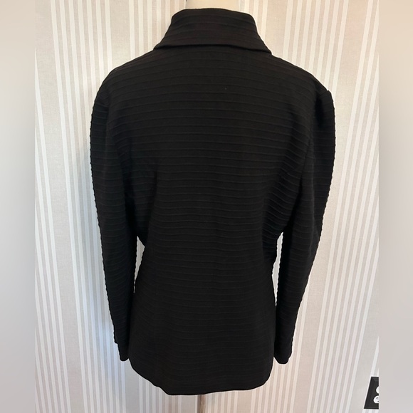 Vintage St. John Collection by Marie Gray Zip Lady Jacket in Black Women’s Sz 12 - Picture 2 of 7